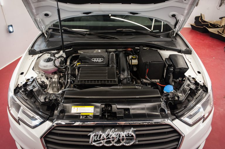 Audi A3 мойка двигателя паром