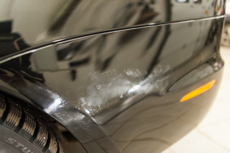 Jaguar XJ полировка царапин (притертости от аварии)