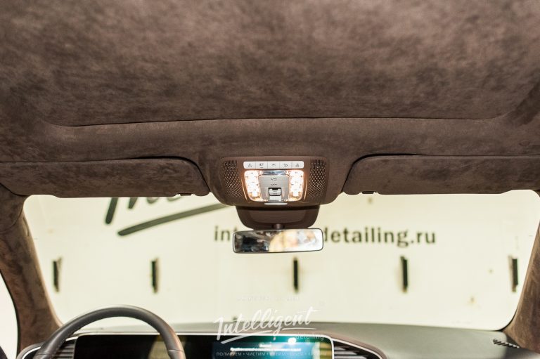 Mercedes GLS пошив потолка в алькантару