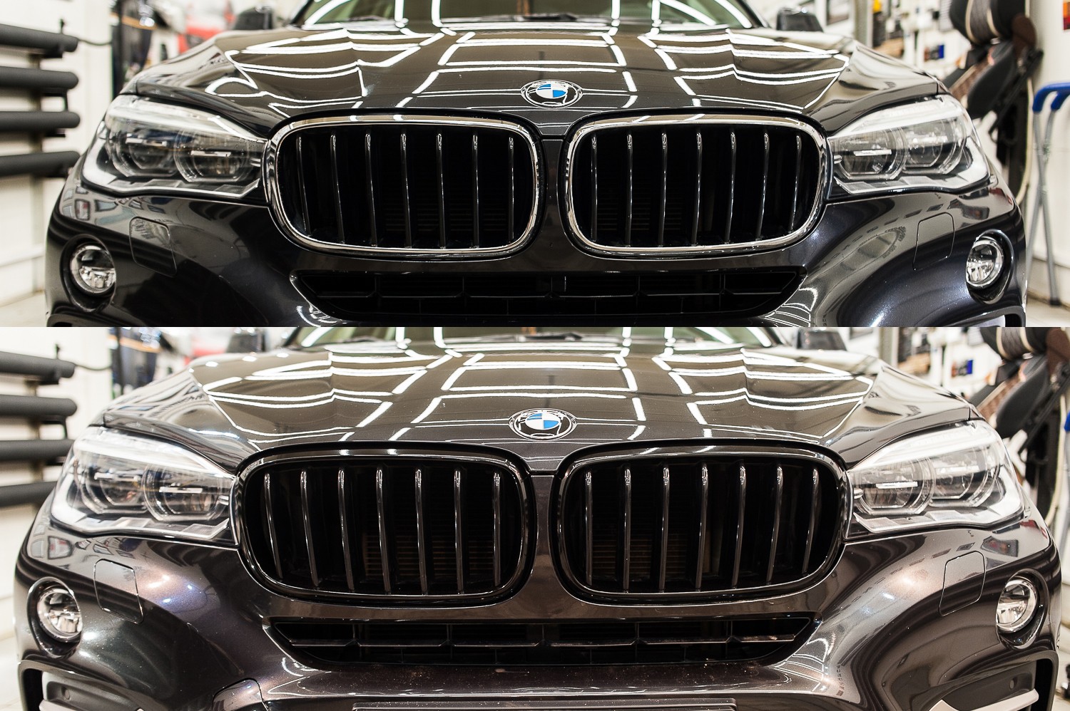 BMW X6 антихром молдингов и ноздрей решетки радиатора в intelligent detailing