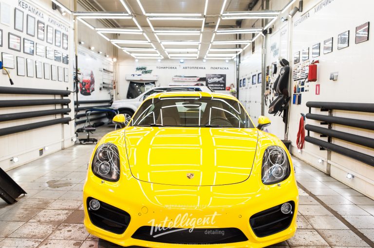 Porsche Cayman полировка, керамика, химчистка.