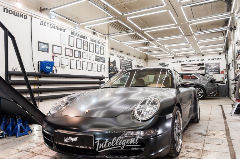 Porsche 911 химчистка светлого салона