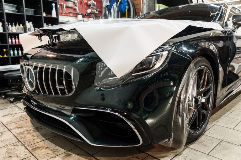 Mercedes S63 оклейка полиуретановой пленкой