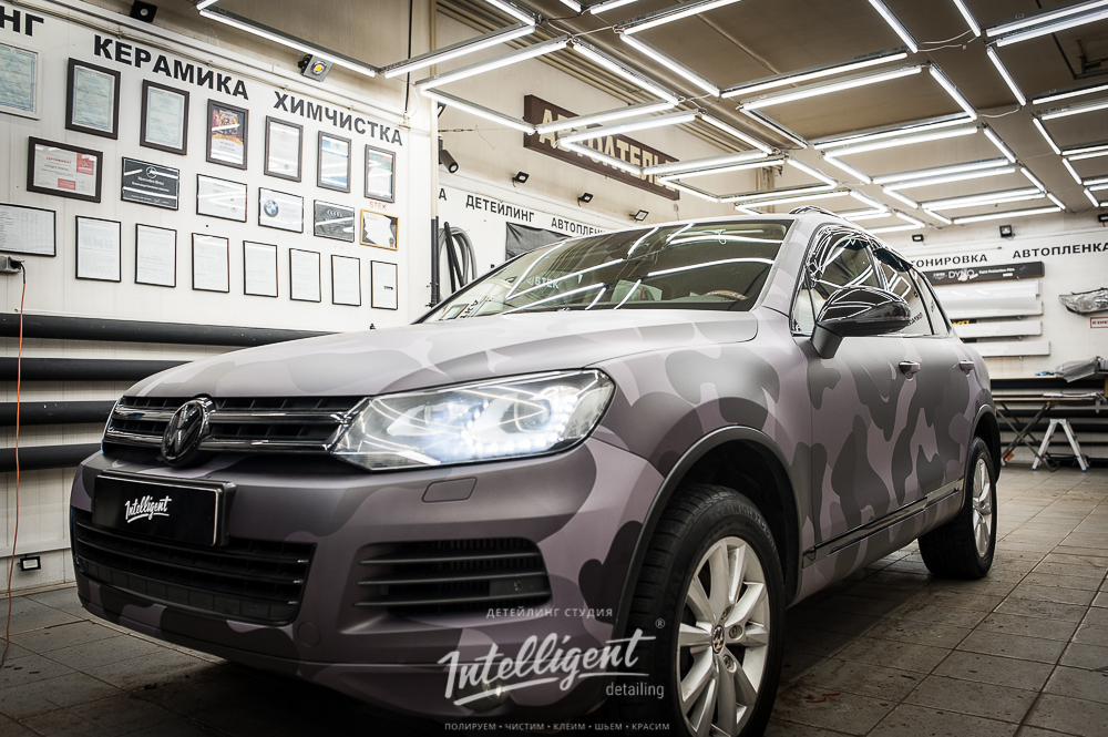 Volkswagen Touareg оклейка пленкой авто антихром