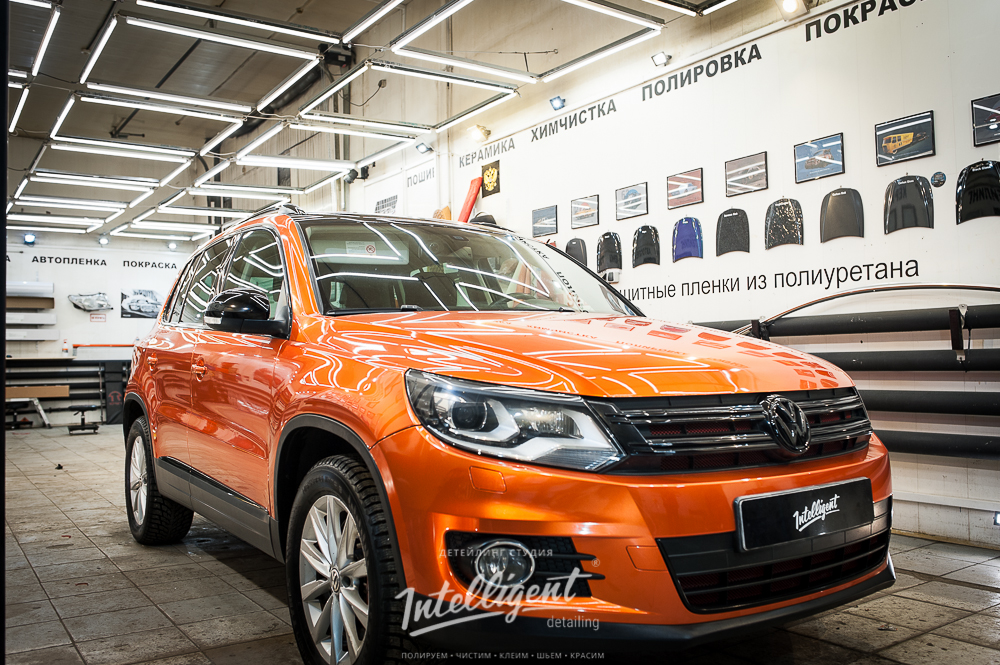 Volkswagen Tiguan оклейка виниловой пленкой авто