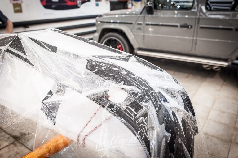 Mercedes с-klass оклейка антигравийной пленкой полностью